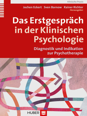 cover image of Das Erstgespräch in der Klinischen Psychologie